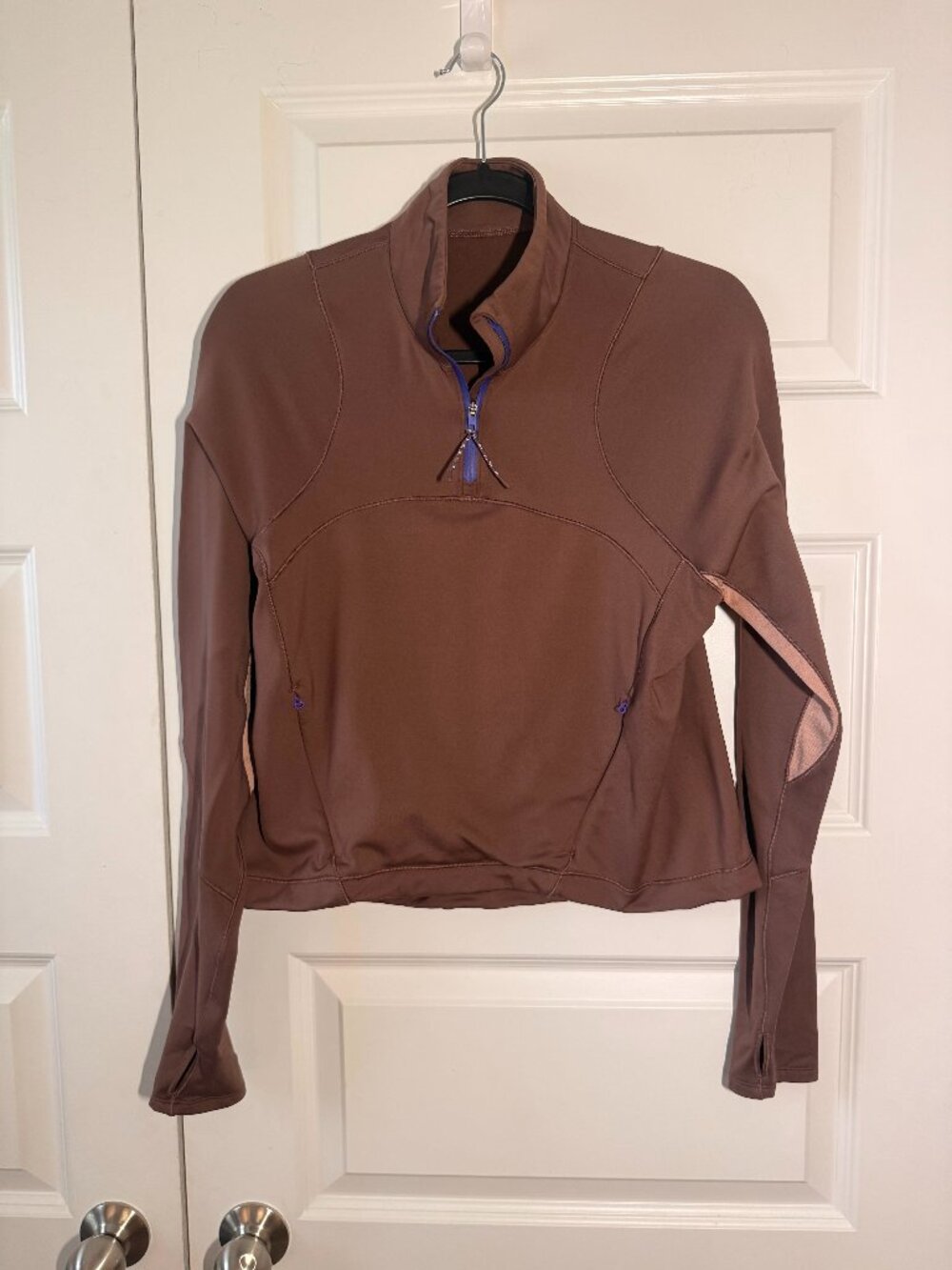 lululemon Tech Fleece Hiking 1/4 Zip Pullover | Dark Oxide/Pink Clay | Size 6